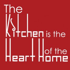 The kitchen is the heart of the home wall quote stickers