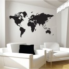Large world map wall sticker