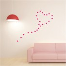 30 Hearts Wall Stickers