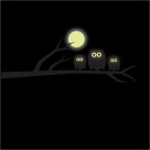 Glow in the Dark Owl and Moon Wall Sticker