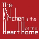 The kitchen is the heart of the home wall quote stickers