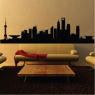 Shanghai Skyline Wall Sticker