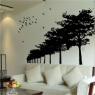 birds and forest wall sticker