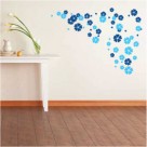 Heart flower wall sticker