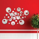 Circles and Squares Mirror Wall Stickers