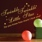 Twinke Twinkle Little Star Wall Quote Sticker