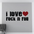 I Love Rock n Roll Wall Quote Sticker