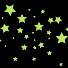 Glow in the Dark Mix Size Stars Wall Stickers