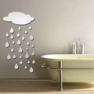 Rain Drops Mirror Wall Stickers