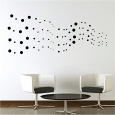 Dot streams wall stickers