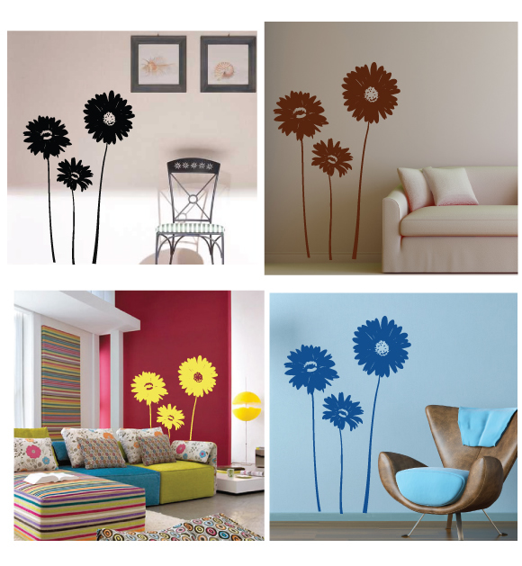 Large Gerbera Wall Stickers