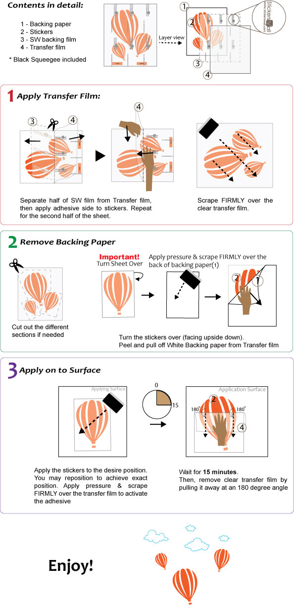 how to apply wall stickers