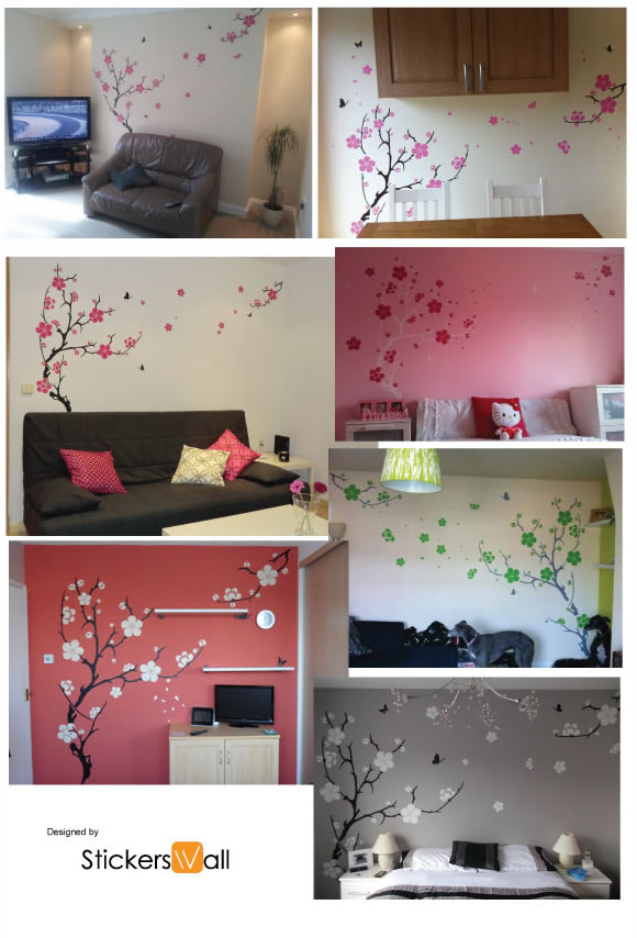 plum blossom wall sticker