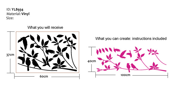 Stylish Tree and Bird Wall Sticker Stylish Tree and Bird Wall Sticker