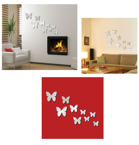 Butterfly Mirror Wall Stickers Butterfly Mirror Wall Stickers