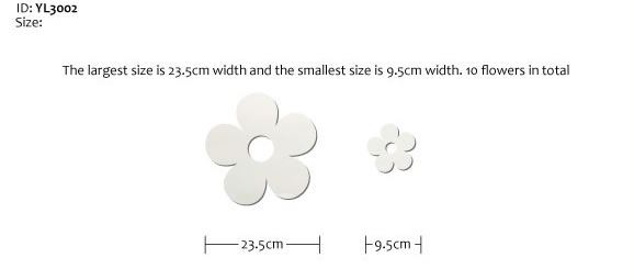 Daisy Flower Mirror Wall Stickers