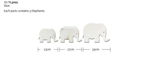 Elephant Mirror Wall Stickers