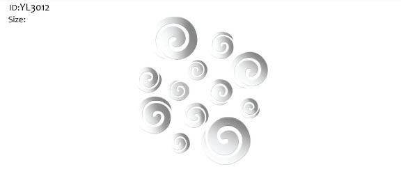swirl mirror wall stickers