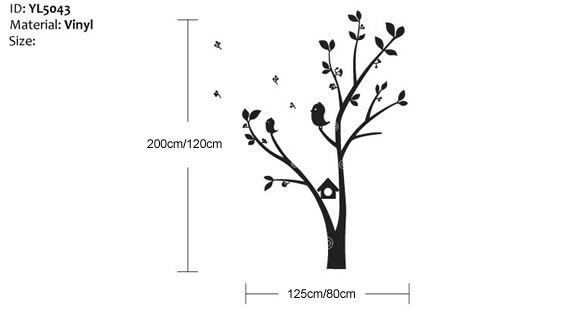 Tree and bird wall sticker