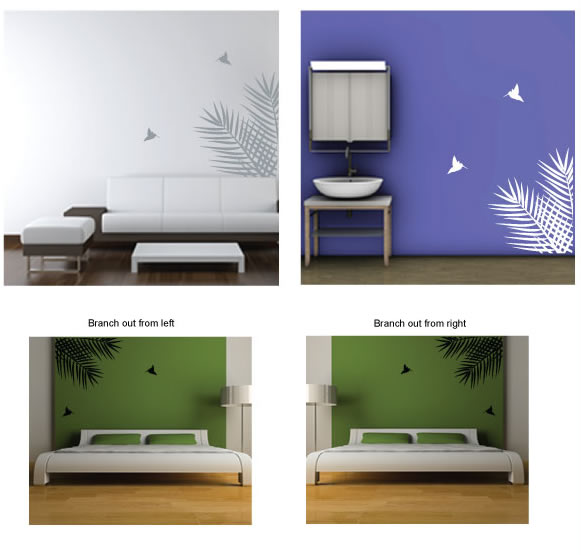palm leaves wall stickers palm leaves wall stickers