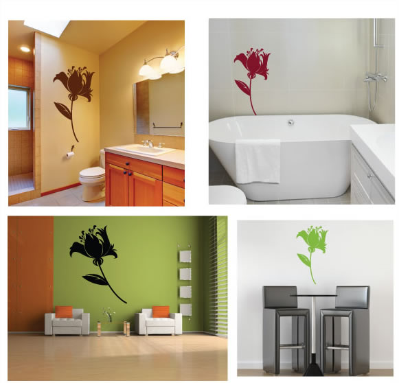 Elegant flower wall stickers Elegant flower wall stickers