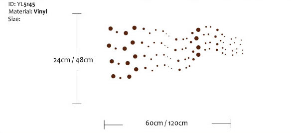 Dot stream wall stickers