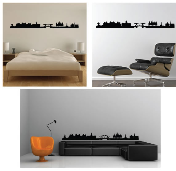 Amsterdam Skyline Wall Sticker Amsterdam Skyline Wall Sticker