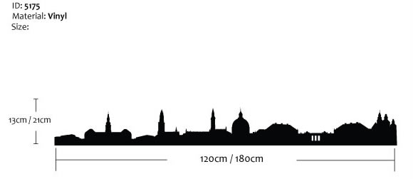 Copenhagen Skyline Wall Sticker