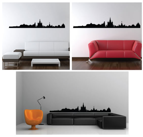Moscow Skyline Wall Sticker