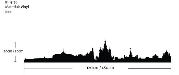 Moscow Skyline Wall Sticker