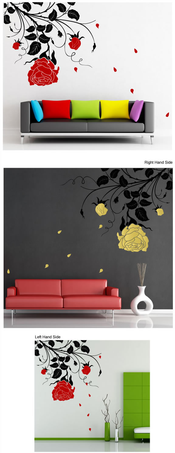 Rose Wall Stickers Rose Wall Stickers