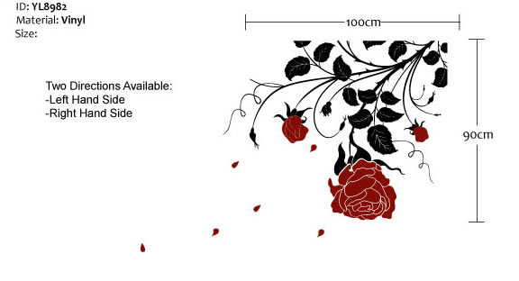 Rose Wall Stickers Rose Wall Stickers